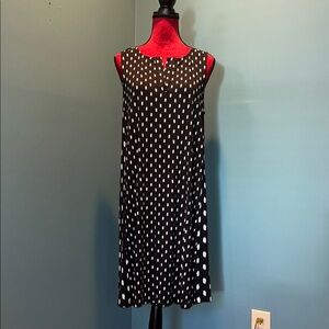 J. Jill Black and White Polka Dot Dress Size Medium